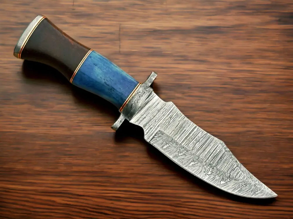 Handmade Damascus Knife With Camel Bone Handle