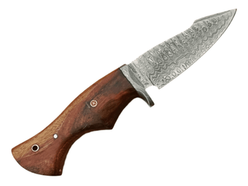 Luxurious Hunting Knife-Damascus Stainless Steel, Razor Sharp Blade With Camel Bone & Rosewood Handle – Perfect Hunter’s Choice!