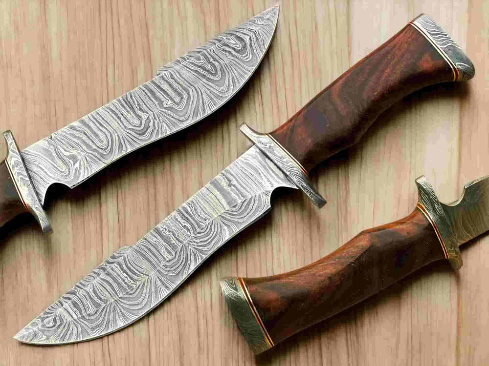 Premium Handmade Damascus Knife with Rosewood Handle