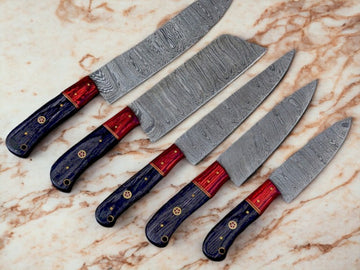 Chef Set – Red and Black Pakka Wood