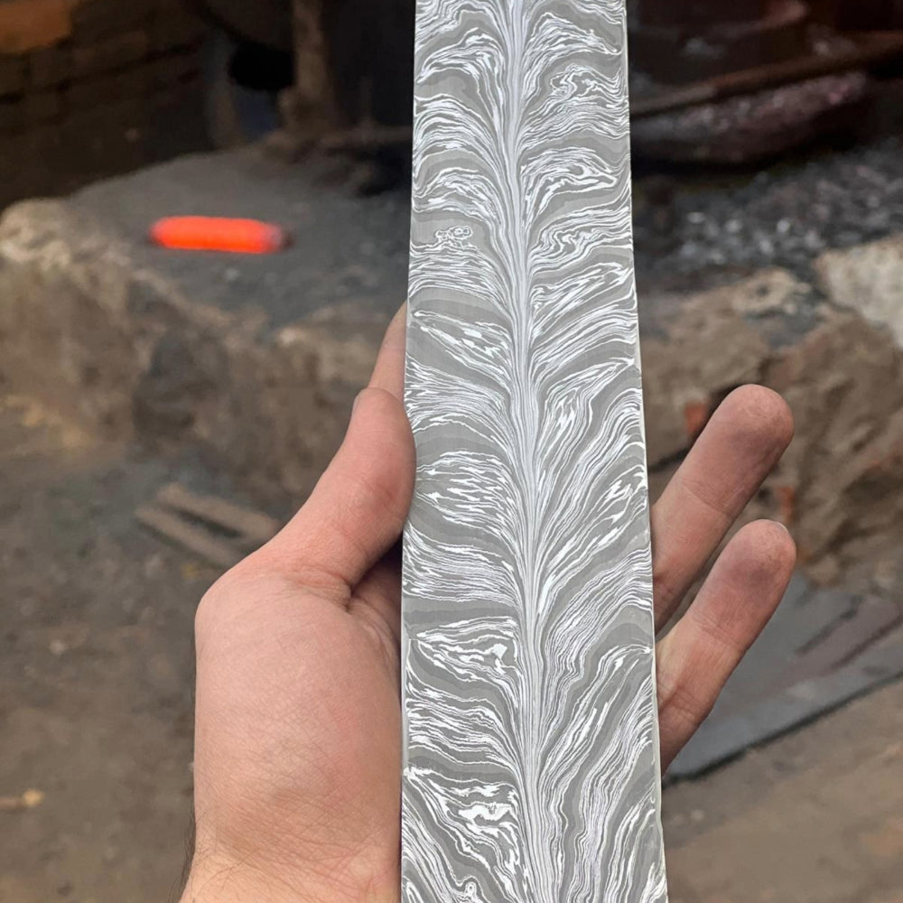 Damascus Steel Billet – Feather Pattern